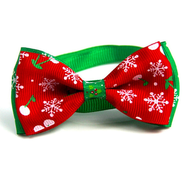 Christmas Holiday Pet Cat Dog Collar Bow Tie