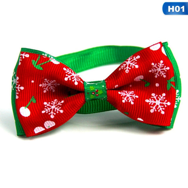 Christmas Holiday Pet Cat Dog Collar Bow Tie