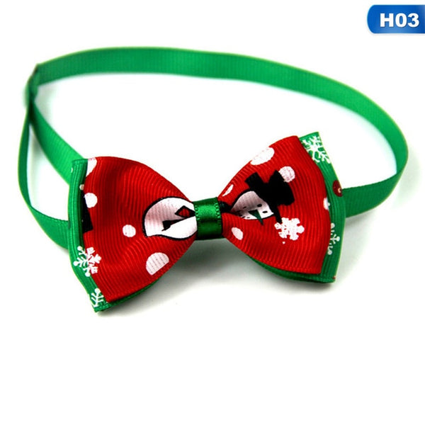 Christmas Holiday Pet Cat Dog Collar Bow Tie