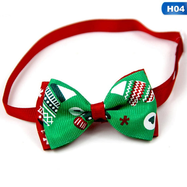 Christmas Holiday Pet Cat Dog Collar Bow Tie