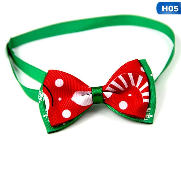 Christmas Holiday Pet Cat Dog Collar Bow Tie