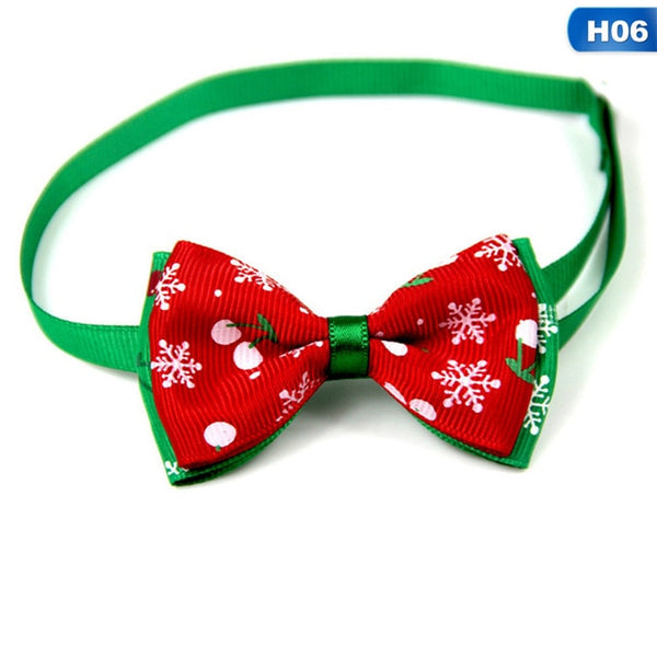 Christmas Holiday Pet Cat Dog Collar Bow Tie