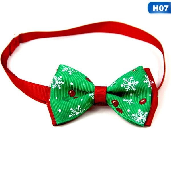 Christmas Holiday Pet Cat Dog Collar Bow Tie