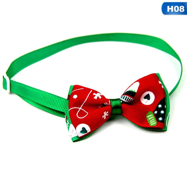 Christmas Holiday Pet Cat Dog Collar Bow Tie