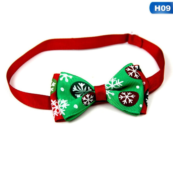 Christmas Holiday Pet Cat Dog Collar Bow Tie