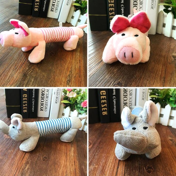 Cute Pet Dog Cat Plush Squeak Sound Dog Toys