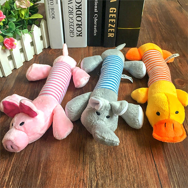 Cute Pet Dog Cat Plush Squeak Sound Dog Toys