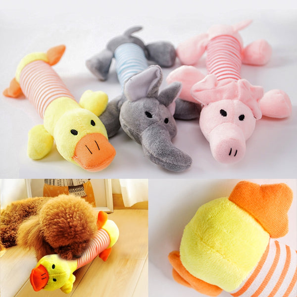 Cute Pet Dog Cat Plush Squeak Sound Dog Toys